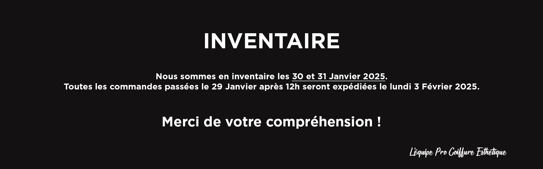 Inventaire - Fermeture dépôt Saint-André